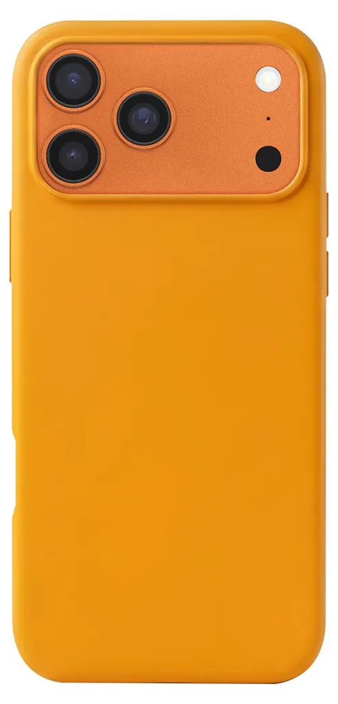 Coque silicone iPhone 17 Pro MagSafe orange : fini les rayures caméra