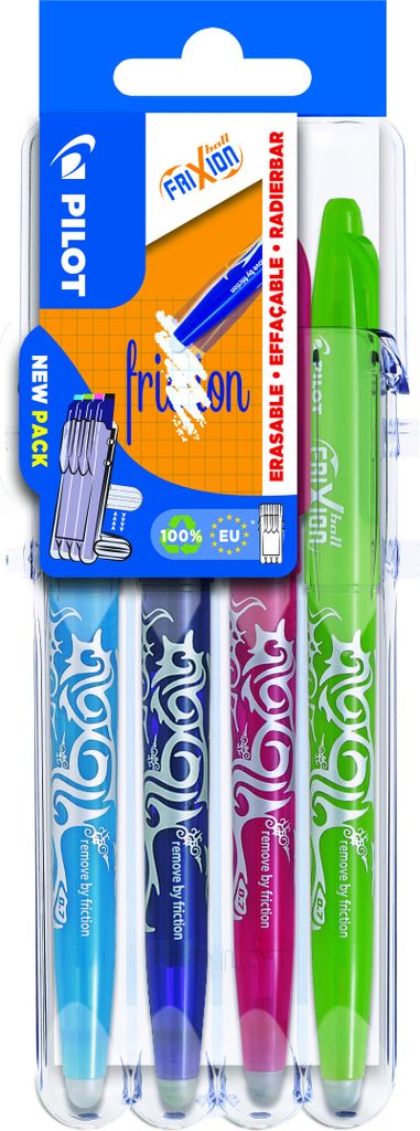 PILOT Tintenroller FRIXION BALL 07 Set2Go 4er Etui Fun Produktbild 1