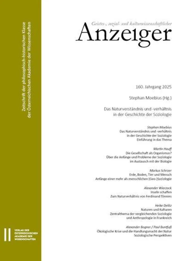 Anzeiger ÖAW 160 : Volume Académique 2025 en Philosophie et Histoire