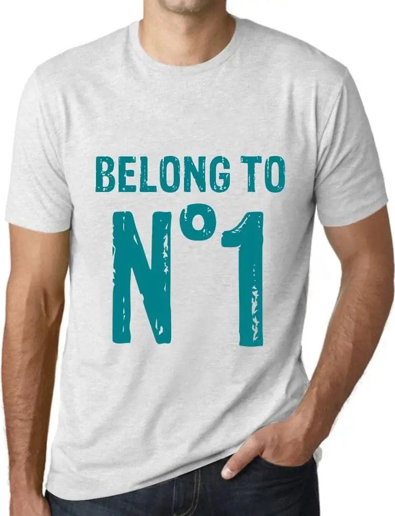 Herren Grafik T-Shirt Gehören zur Nr 1 – Belong To No 1 – Öko-Verantwortlich Vintage Jahrgang Kurzarm Lustige Druck Geburtstag Geschenk Mann
