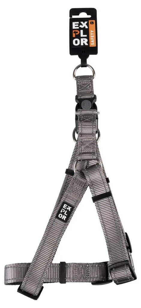 Harnais de balade Duvo+ Step in Safety gris L - Idéal pour chiens sportifs
