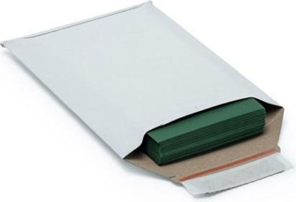 Kartonumschlag Paket 215 x 270 mm Weiß B5+ 50 Stück