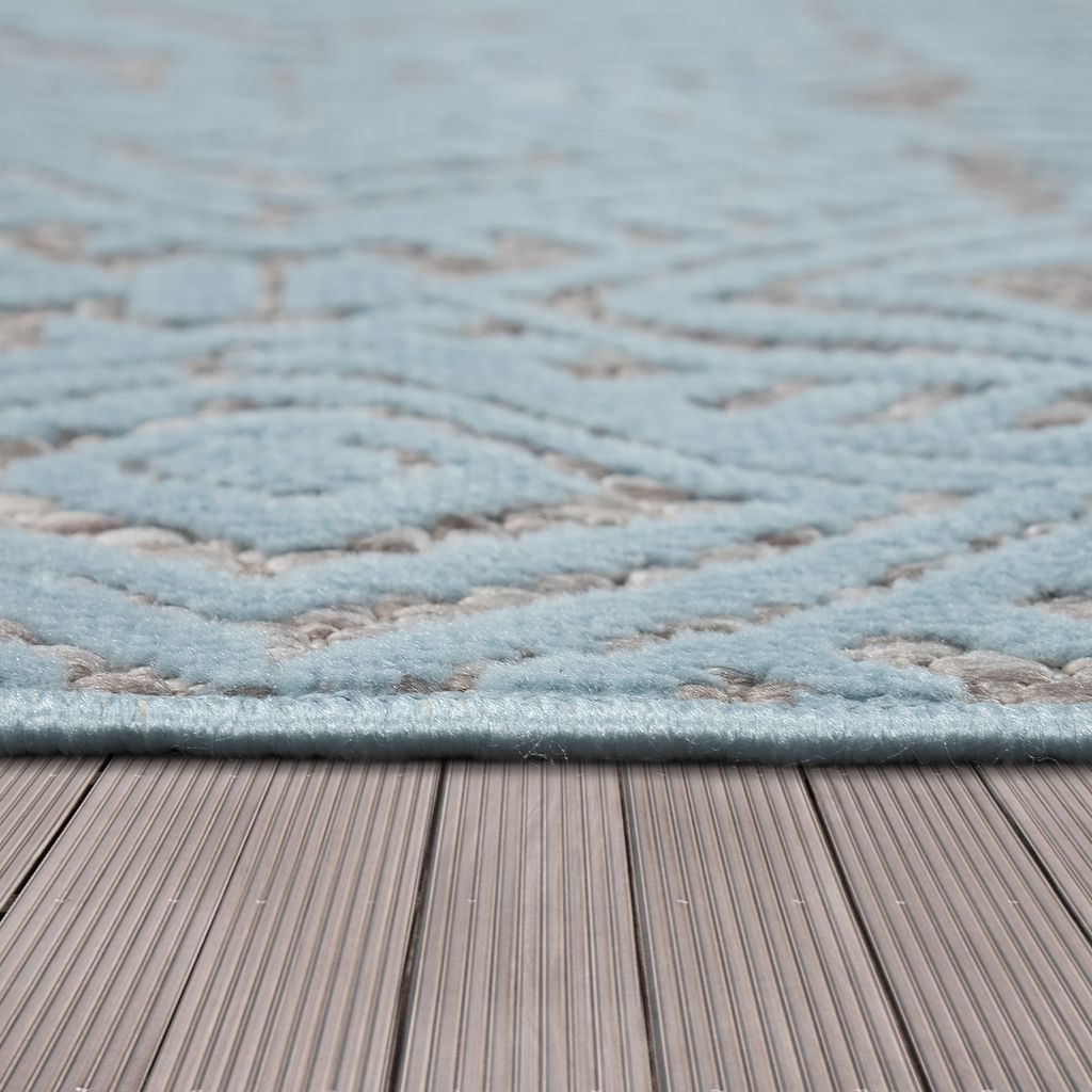 In- & Outdoor-Teppich Für Balkon Terrasse, Flachgewebe, 3-D Produktbild 2