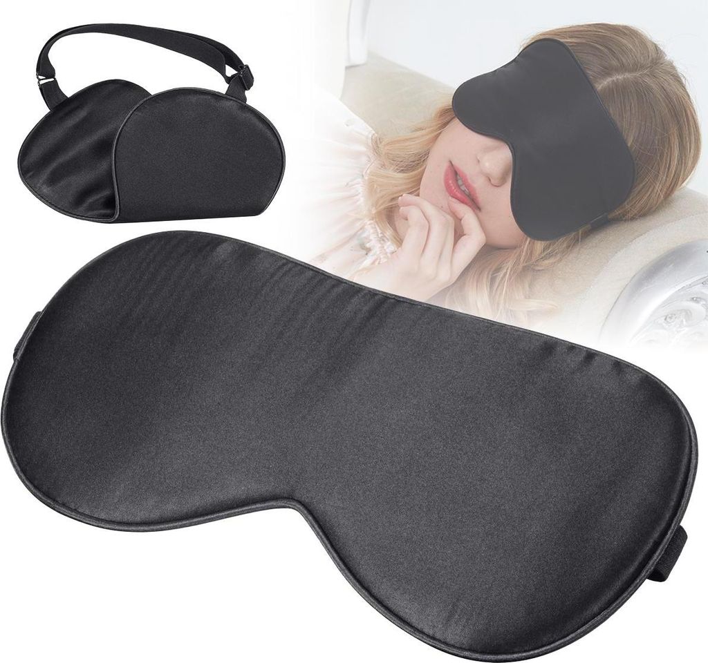 Schlafmaske, beidseitige Seiden-Augenmaske mit Produktbild 