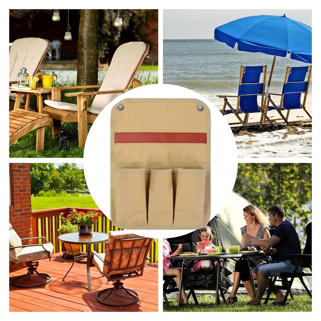 Armlehnen-Organizer für Camping- und Strandstühle, Seitentasche mit großem Fassungsvermögen für Rollstühle