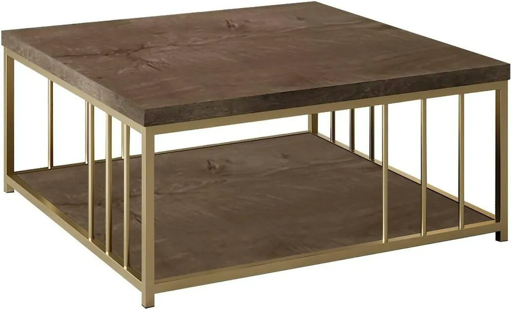 Table Basse Raiden 90x90 Noyer : Finissez-en avec le Désordre du Salon