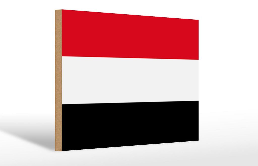 Holzschild Flagge Jemen 30x20cm Flag of Yemen Produktbild 