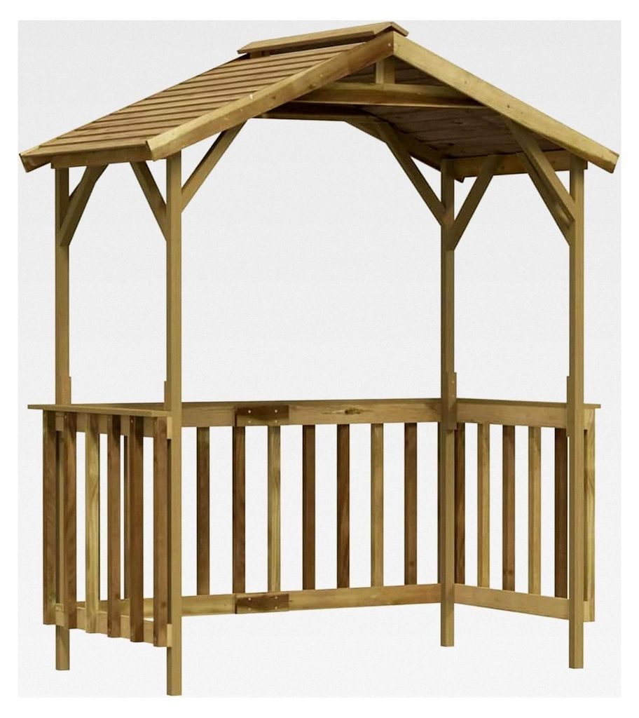 Grillpavillon aus imprägniertem Kiefernholz | Freiluft-Grillen und Lagerung von Gartenartikeln | 163,5 x 93 x 210 cm | Anthrazit