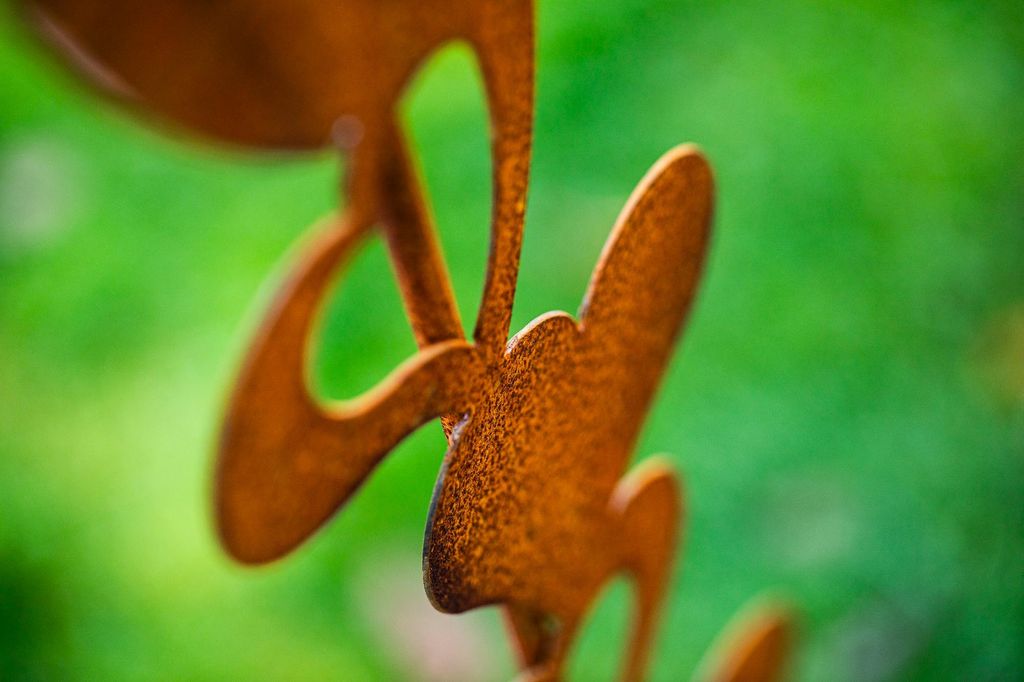 Gartenstecker Herzen Metall Rost Gartendeko Edelrost Produktbild 4