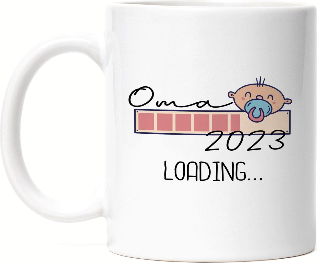 Oma Loading 2023 Tasse für werdende Omas zur Geburt Enkel Enkelin Ich werde Oma Geschenk Tasse Babynews