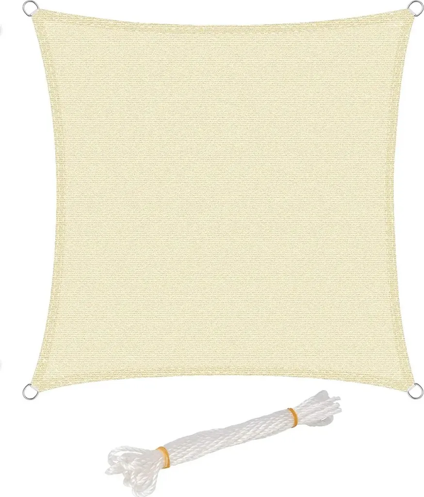 Tenda Parasole Rettangolare 2x5m Gialla HDPE 180g/m² | Vela Professionale