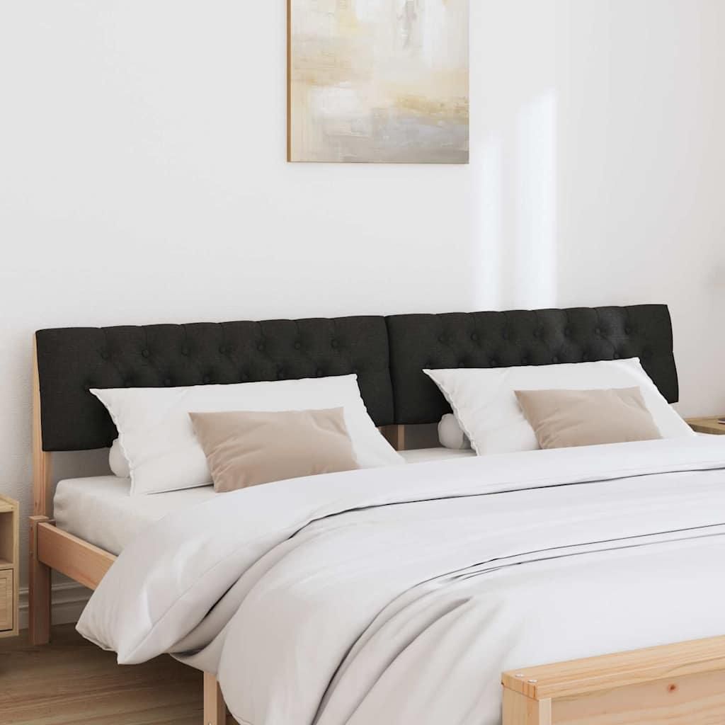 (Design 2026) Gepolstertes Kopfteil Schwarz 200cm Massives Kiefernholz - HOMMIE 965756 - Kopfteile