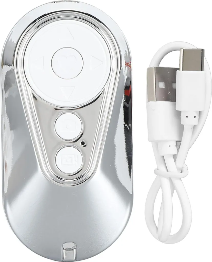 Remote Shutter Bluetooth Argento per Foto di Gruppo e Selfie Wireless - 3