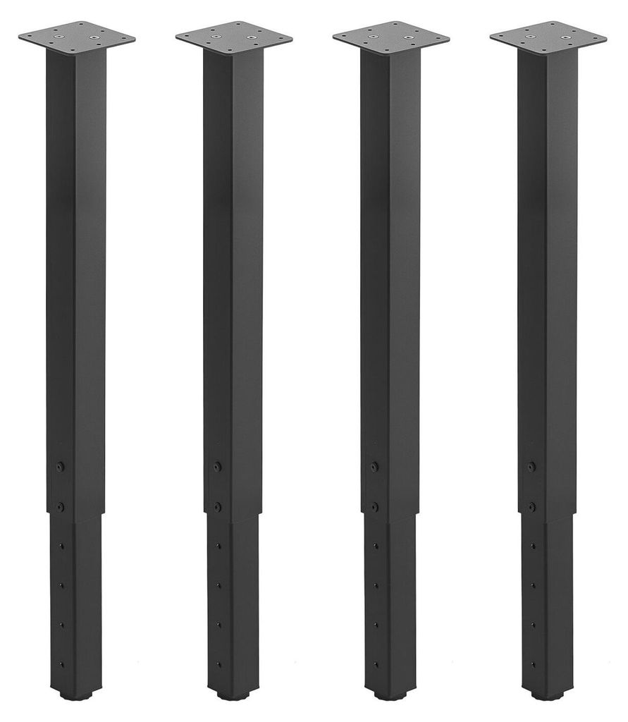 Adjustable Table Legs, 610-1016 mm Square Steel Furniture Legs, 544 kg Max Load Heavy Duty, Quick Installation, for Home Office Desk DIY, Coffee Di...