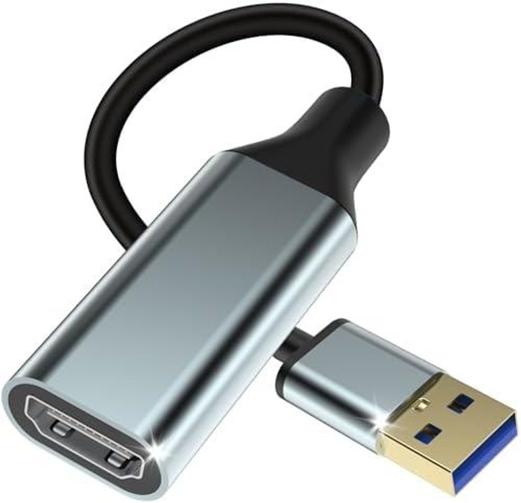 USB-auf-HD-Adapter für Monitor, HD-Konverter, 1080P, Kabelanschluss, Ausgang für Computer, Laptop, Desktop mit mehreren Windows 11/10/8.1/8/7, Ma...