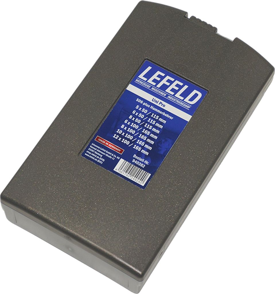 Lefeld SDS-plus Hammerbohrer-Satz Uni Pro 8-teilig 4 Schneiden Vollhartmetall