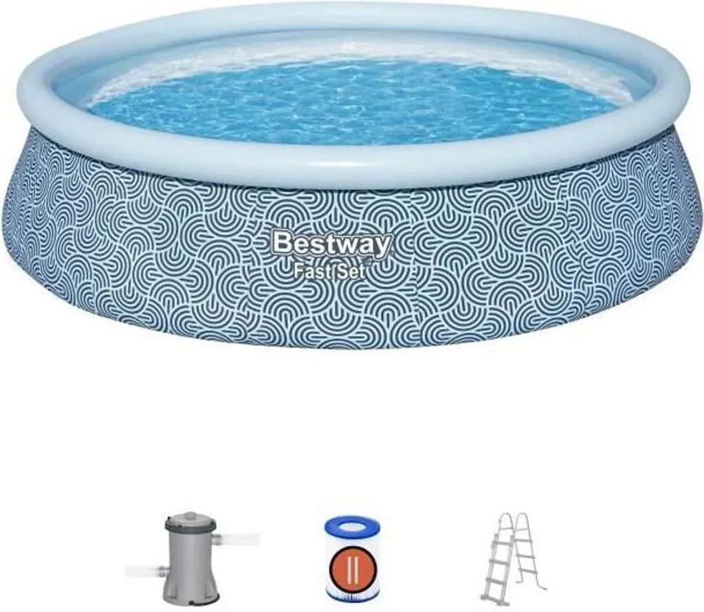 Piscine autoportée ronde Fast Set Bestway - Grand bassin de jardin