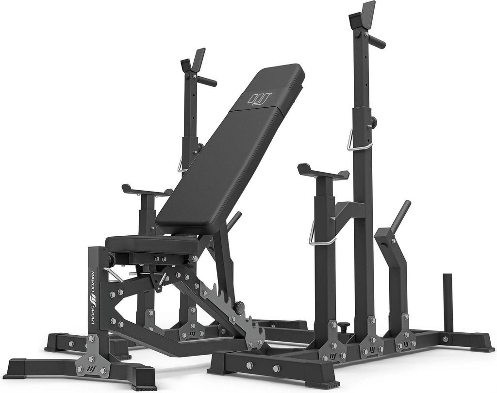 Marbo Sport - Set MS11_2.0 | Doppelseitig verstellbare Hantelbank + verstellbare Ständer