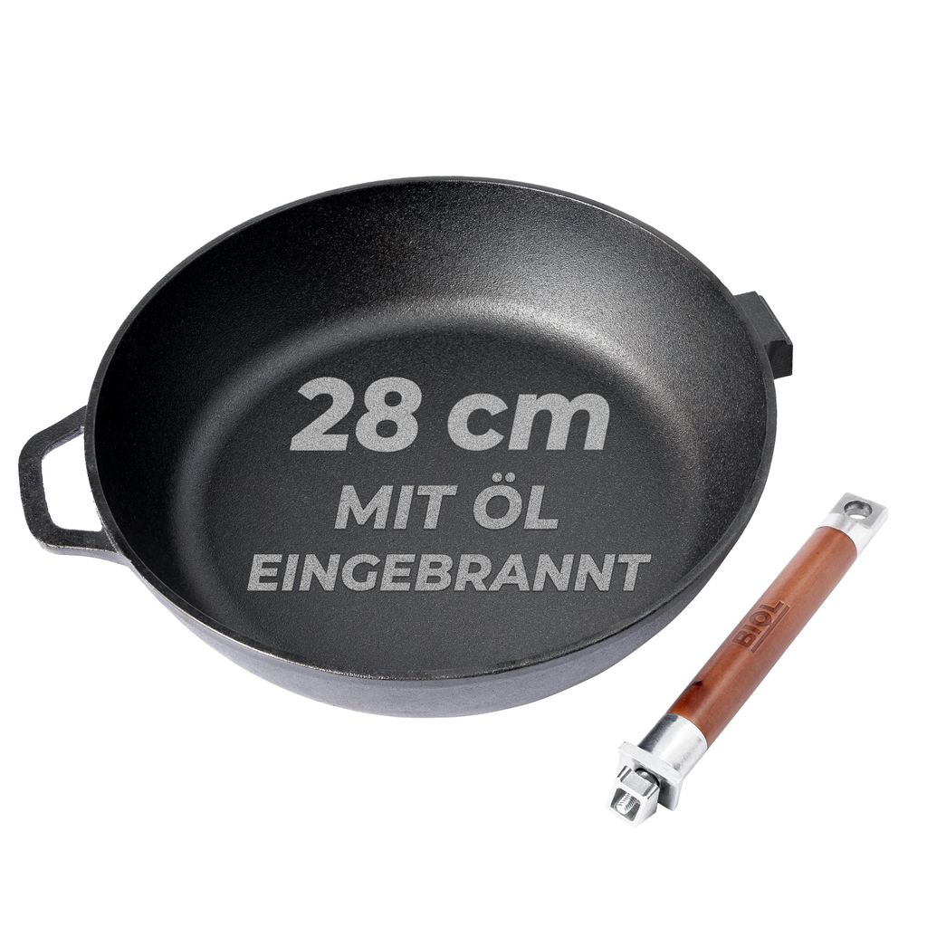 BIOL Gusseiserne Pfanne mit abnehmbarem Griff, 28 cm Produktbild 