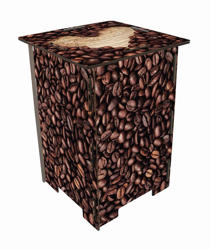 Photo-Hocker Kaffeebohnen Produktbild 