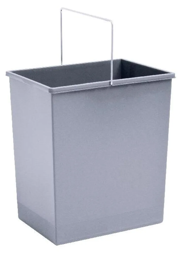 Remplacement poubelle cassée : Bac Hailo 20L 1077859 gris avec poignée