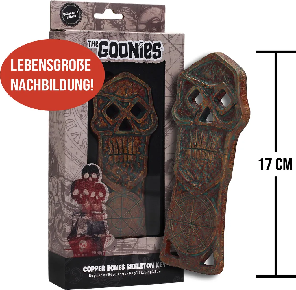 Clé Goonies Copper Bones pour cosplay et décoration thématique pirate