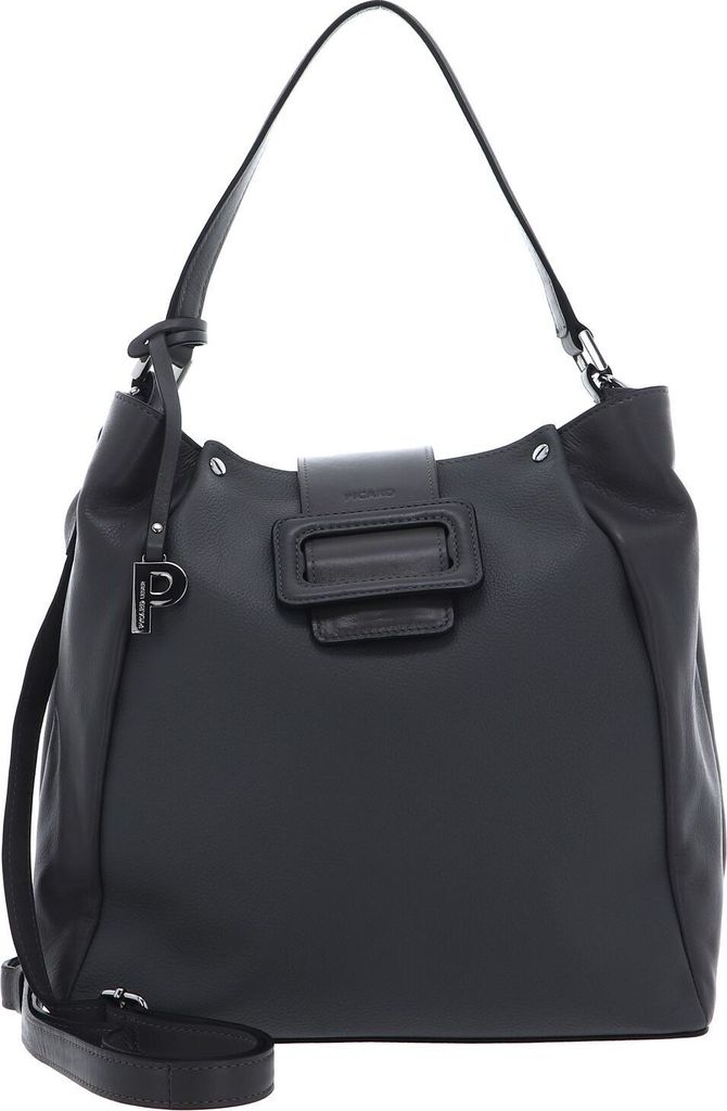 PICARD Leder Umhängetasche Paola Shopper Rock grau
