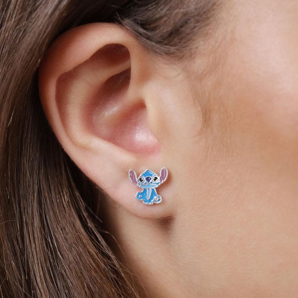 Orecchino A Perno Lilo & Stitch Con Stitch - Colore Argento, Prodotto Ufficiale - 6