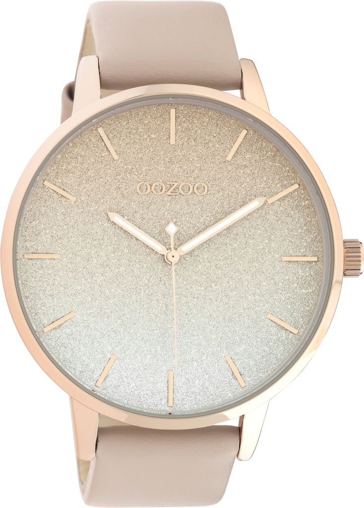 Vintage series C20161 rosé goudkleurige horloge oud roze band