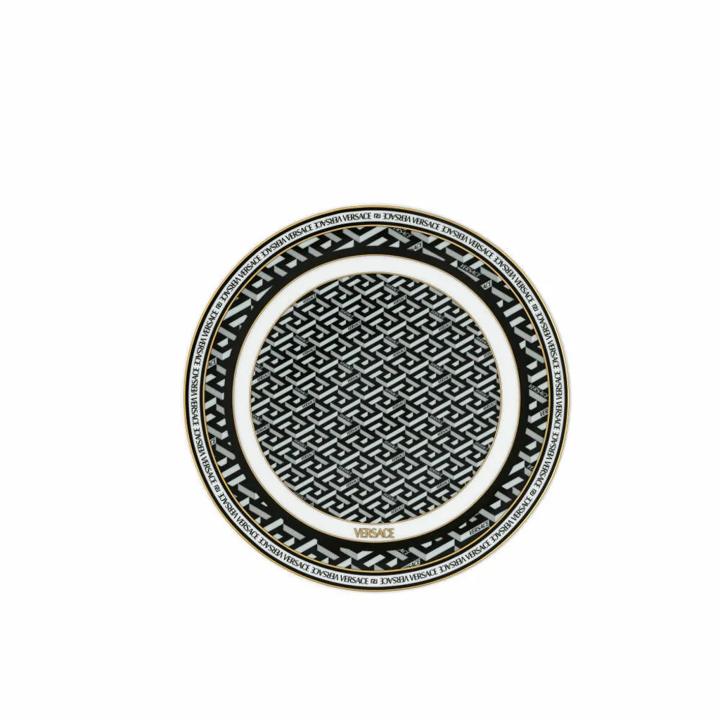 Couvercle Bol 18 cm La Greca Signature Black Versace Porcelaine Fine
