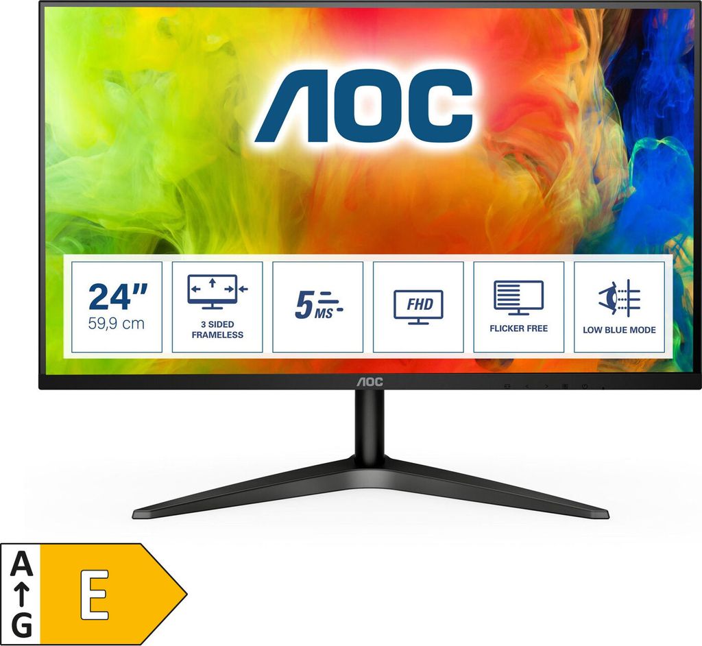 AOC 59,9cm/23,6'' (1920x1080) 24B1H 16:9 5ms VGA HDMI Full Zdjęcie produktu 21