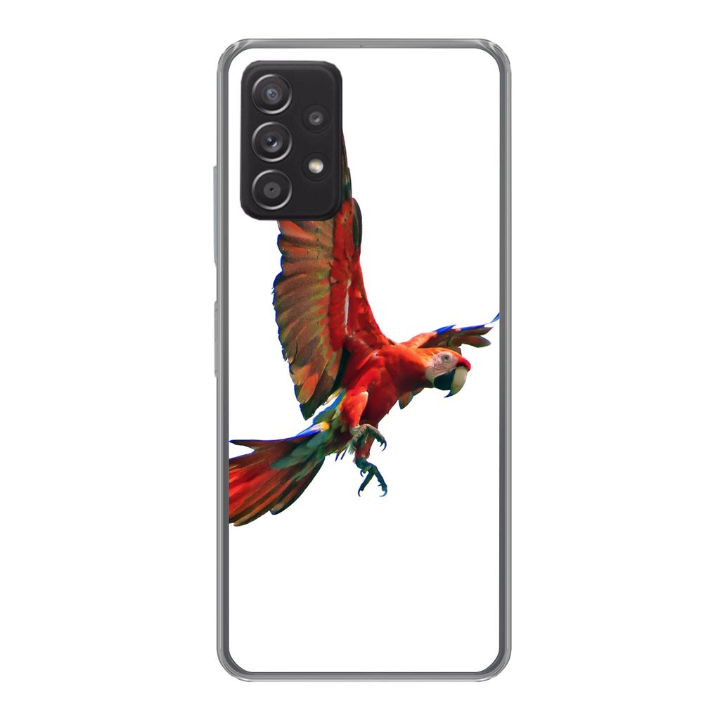 MuchoWow Handyhülle Schutzhülle Hülle für Samsung Galaxy A33 5G Ara - Vogel - Porträt Silikon Softcase Handy Hülle - Kartenhalter