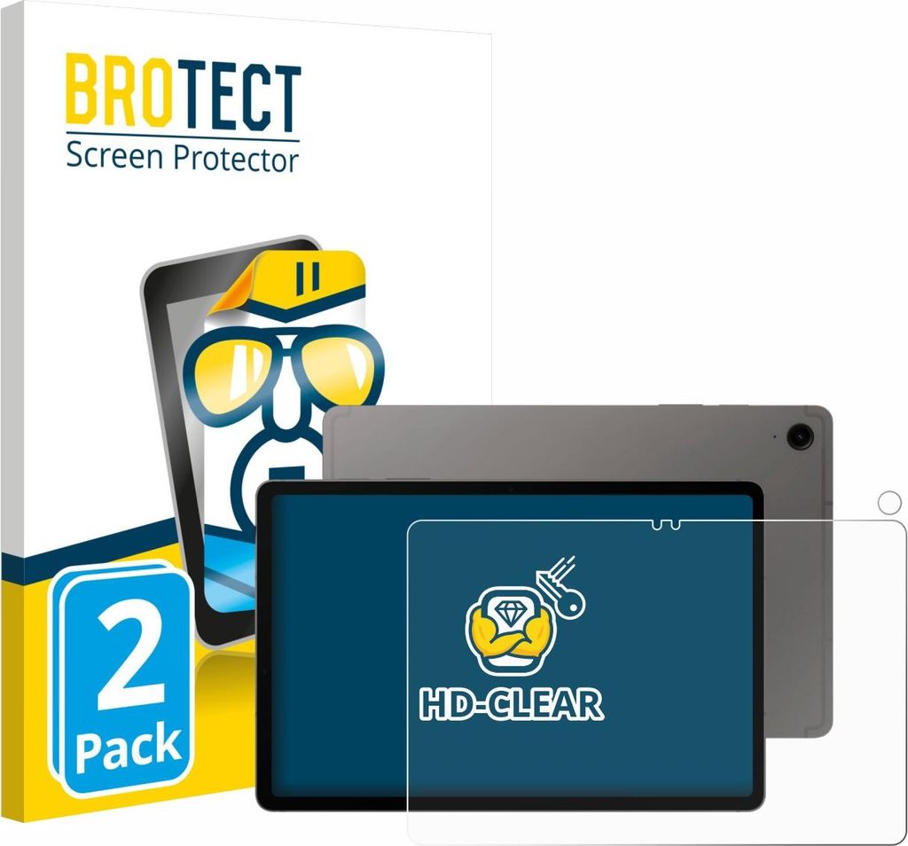 2x Für Samsung Galaxy Tab S9 FE (Display+Kamera) Schutzfolie BROTECT Displayschutz Display Schutz Folie Klar Transparent