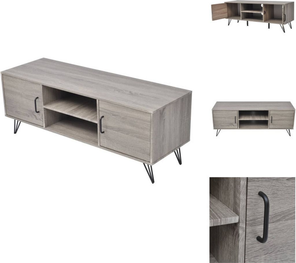 vidaXL TV-Schrank Grau 120x40x45 cm Grau - TV-Möbel