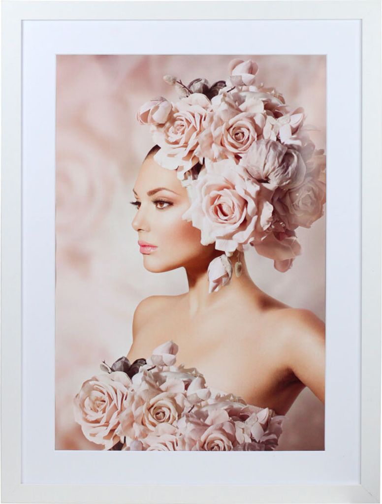 Bilderrahmen Holz Rahmen Plexi Acryl Collage Wanddeko Poster quadratisch S215 - Farbe: Weiß | Format: 50x70