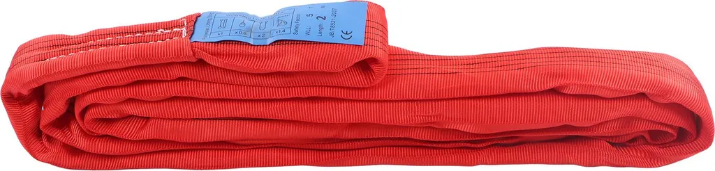 Sangle levage 5T pour chantier et grue, polyester 2m usage intensif - 7