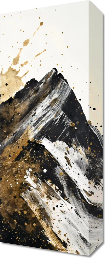 Offerta Quadro Picchi Dorati 20x50 cm - Arredo Parete Economico e Lusso