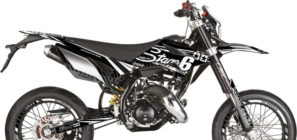 Kit Graphique Blanc Stage6 pour Moto Beta RR 2011-2020 Design Racing