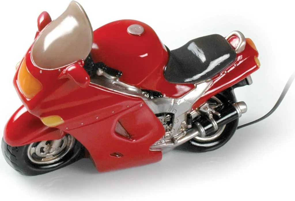 Lampe de bureau moto rouge Booster design Motorrad avec finition métal