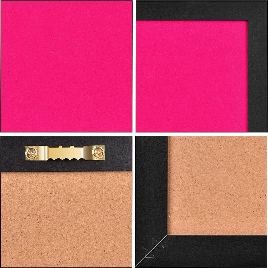 Stilvolles Rosa Pinnwand mit Holzrahmen für Fotos und Notizen, 43 x 33 cm