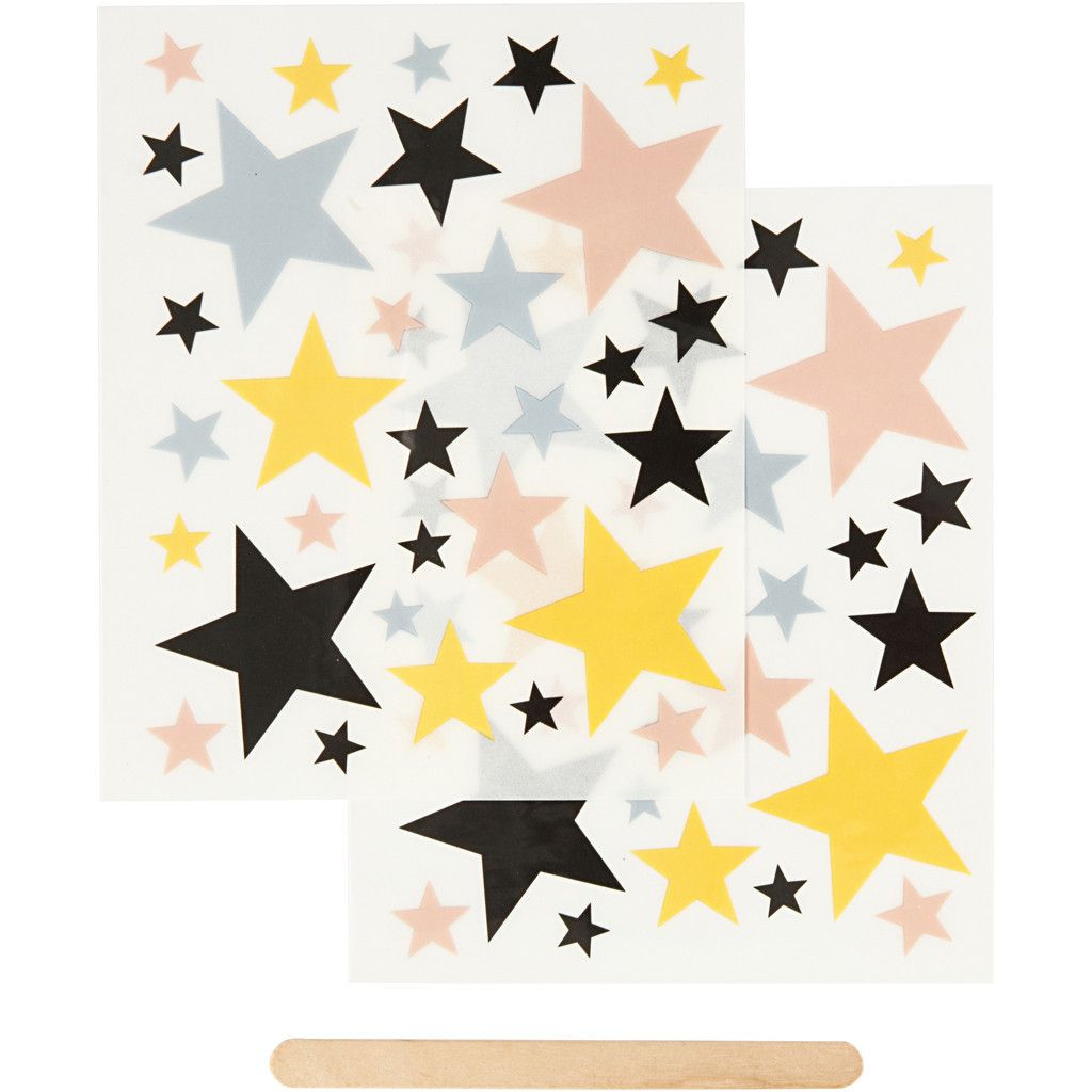Creativ Company reiben Aufkleber Stars, 2 Blätter