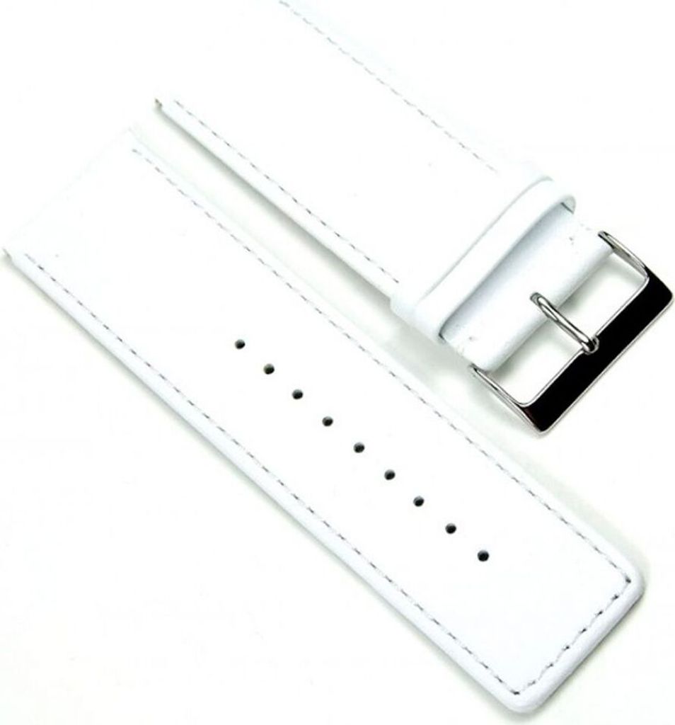 Uhrenarmband Kalbslederband 30mm weich weiss Herzog 19279S