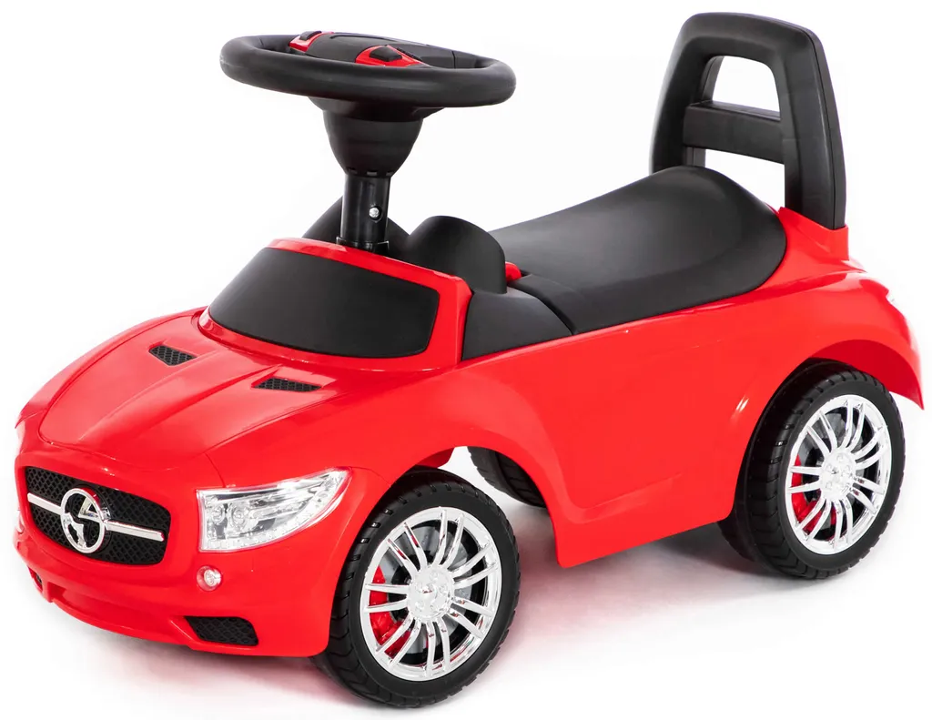 Voiture à pédales SuperCar Nr.1 rouge avec sons et volant directionnel