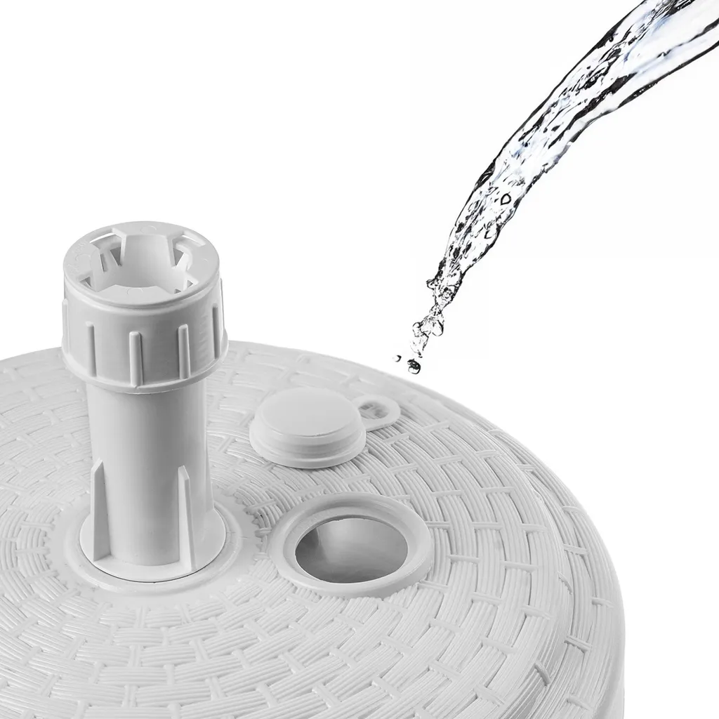 Base de parasol ronde Ø 39 cm - Support stable blanc traité extérieur