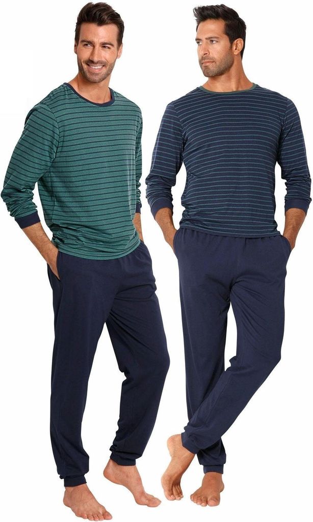 LE JOGGER Pyjama 4 -teilig petrol, marine Größe 52/54 Produktbild 