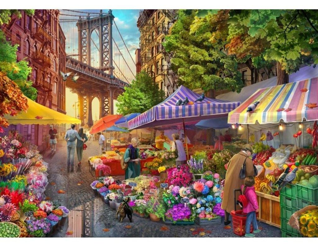 Bluebird Puzzle Legespiel Flower Market Brooklyn - 500 Teile