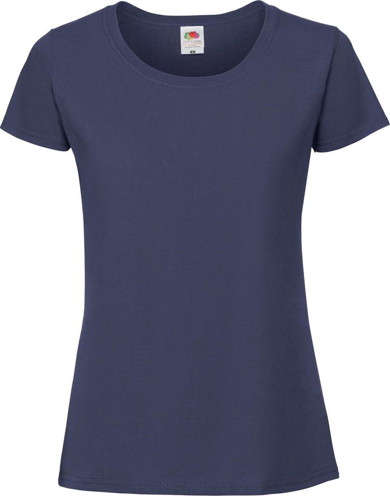 Fruit of the Loom - "Iconic 195 Premium" T-Shirt für Damen FK2664 (M) (Marineblau)