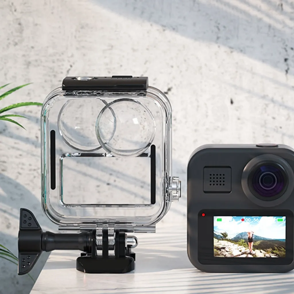 Custodia impermeabile della macchina fotografica di azione, copertura protettiva della macchina fotografica di azione, macchina fotografica di azione che tocca la custodia impermeabile, custodia impermeabile della macchina fotografica di sport, accessorio d'immersione della macchina fotografica di azione - 3