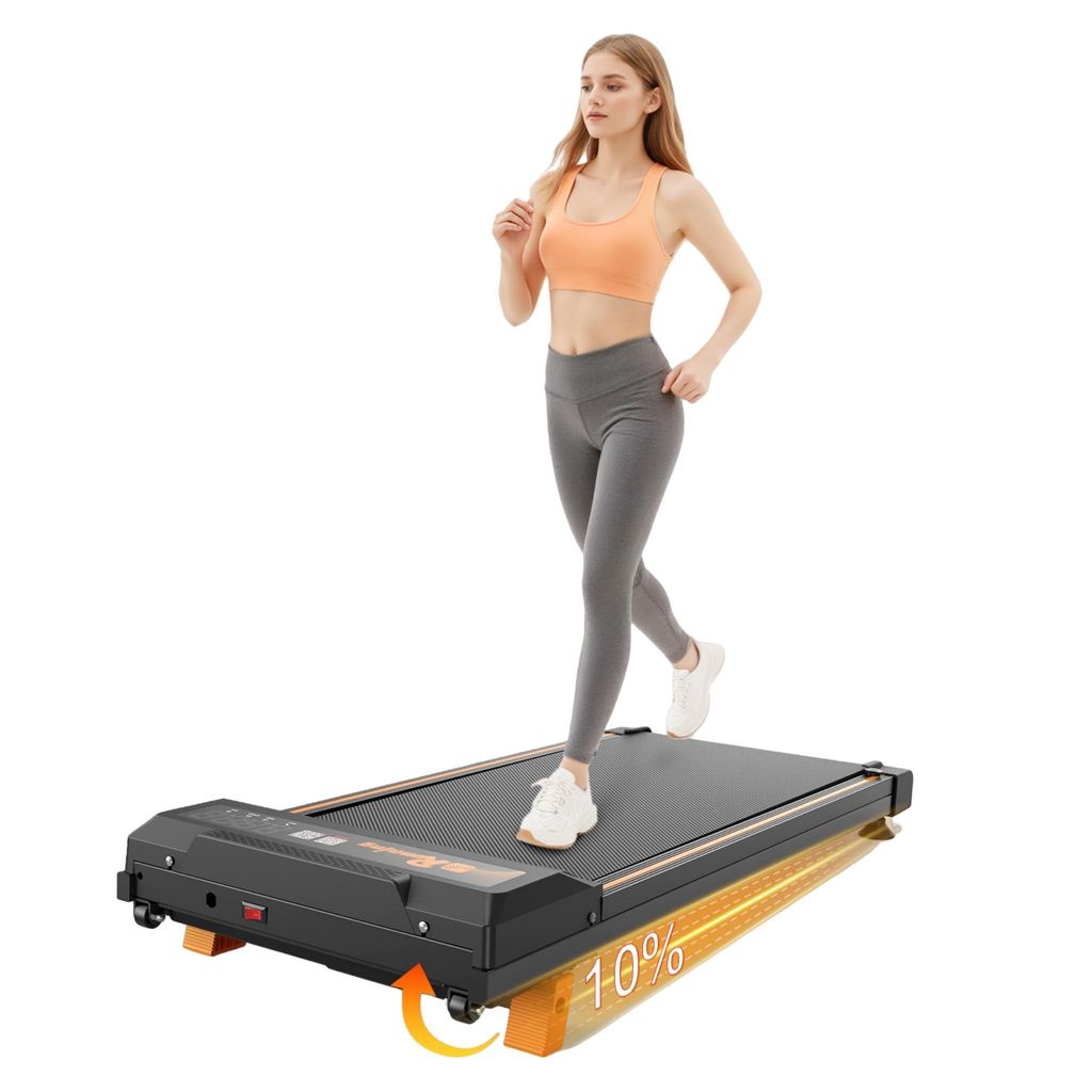 FORSMANO Walking Pad Laufband, Mini Tretmühle, 2.4° Neigung, 440W, LED-Display, Remote Control, leise & kompakt, bis 120 kg