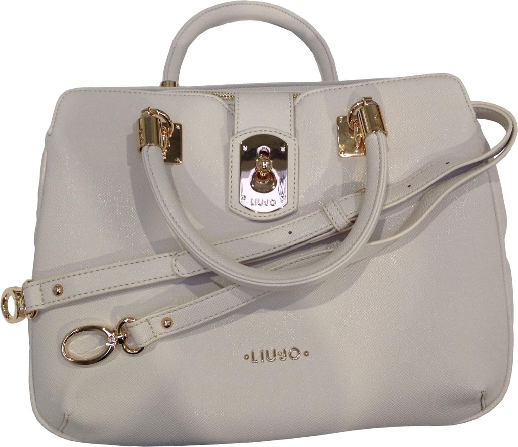 Liu Jo Handtasche Damen Tragetasche Kunstleder Stoff Creme N15190E0087-33801